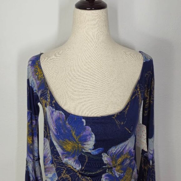 FREE PEOPLE WTF printed birds of paradise top Sz S NEW - Picture 3 of 11